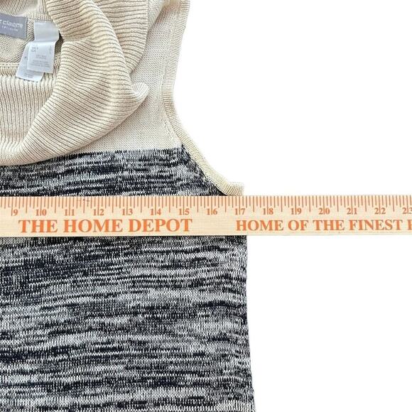 Liz Claiborne Sleeveless 100% Silk 2 Tone Melange Chic Pullover Sweater Size L - Picture 7 of 8